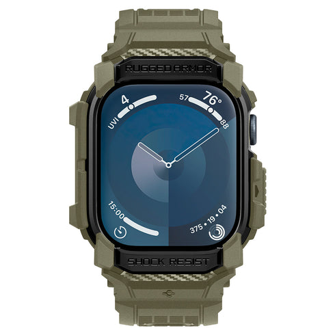 Spigen Apple Watch 11/10 Series Case+Band – Rugged Armor Pro